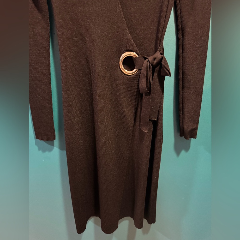 INC International Concepts Black Long Sleeve Dress